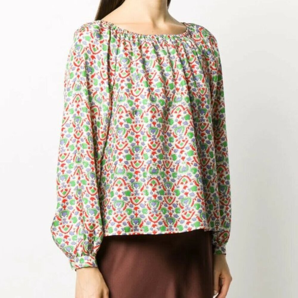 Tory Burch Printed Off The Shoulder Top